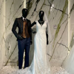 redingote bleue doré