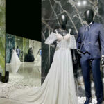 redingote bleue motif