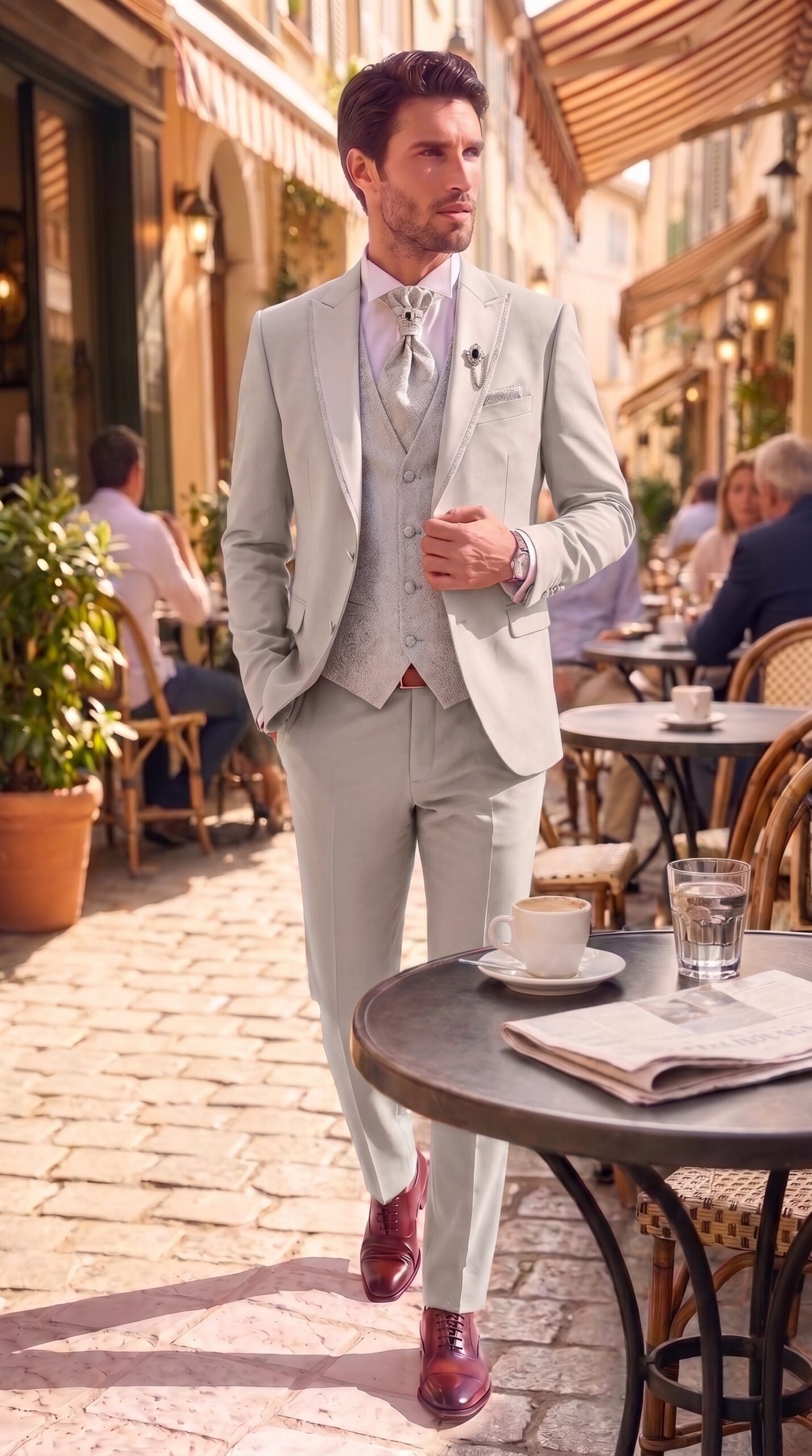 Costume de marié gris perle - Ongi Cérémonie